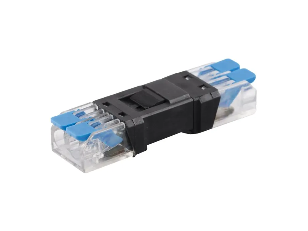 Konektor s páčkou, vidlice + zásuvka, IP20, 2-pól, max. 250V/16A, pro průřezy 0,5-4mm² Oblíbený