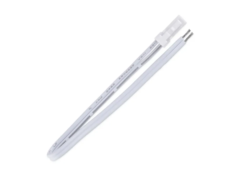 Připojovací kabel s 91505-MP konektorem (vidlice), 0,16m kabel AWG20/0,5mm2, bílý, volný konec 5mm, 12-24V max. 3A Víkendová Akce