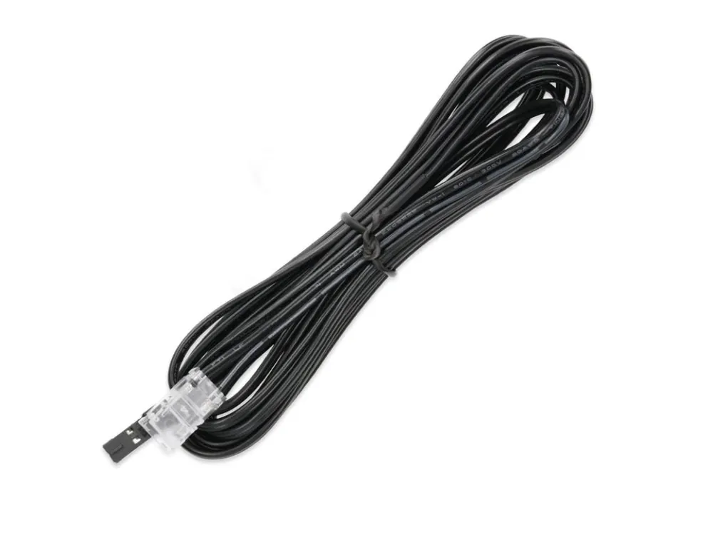 Připojovací konektor LED pásku šíře 8mm + kabel s 91505-MP konektorem (vidlice), 3m kabel AWG20/0,5mm², černý, 12-24V max. 3A Značkový
