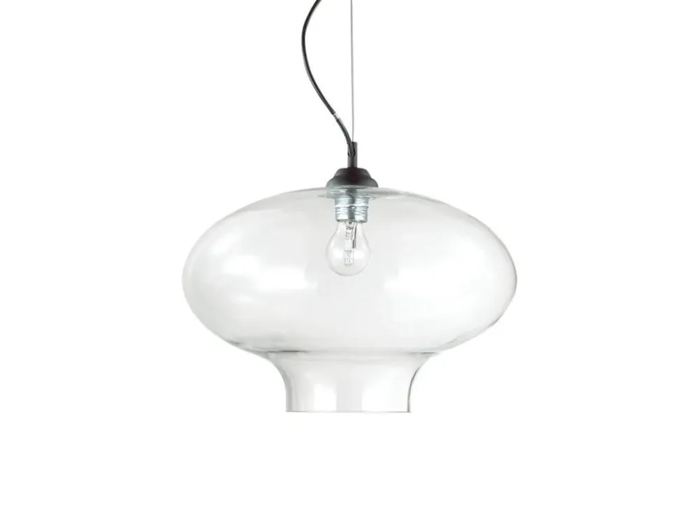 Závěsné svítidlo Ideal Lux Bistro‘ SP1 round transparente 120898 čiré 40cm - IDEALLUX Super Cena