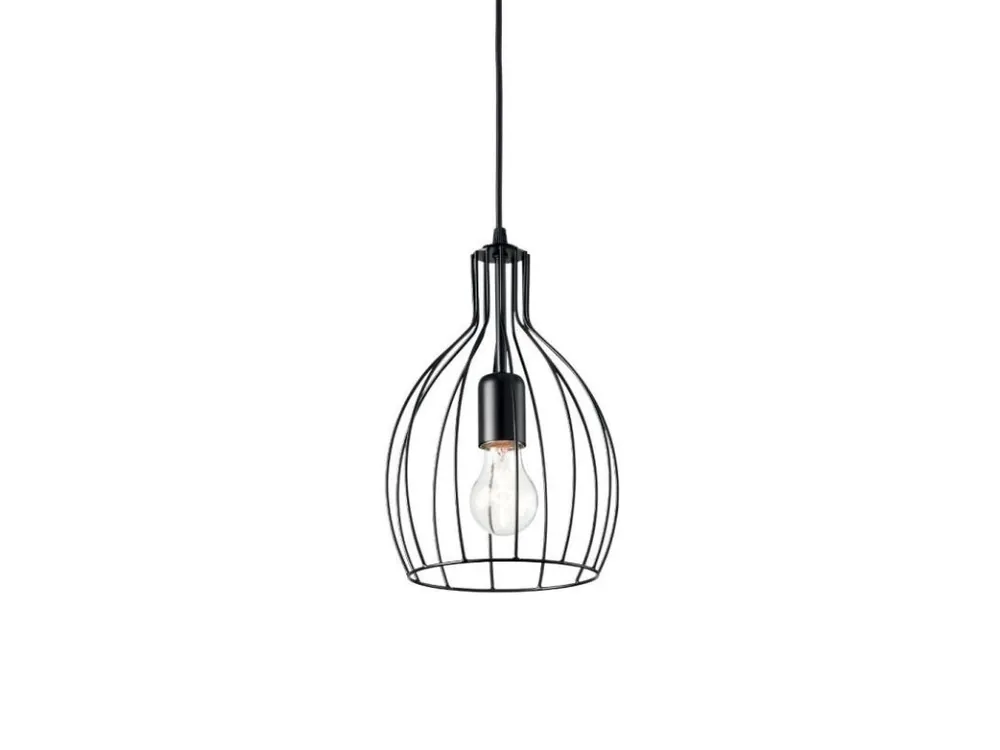 Závěsné svítidlo Ideal Lux Ampolla-2 SP1 nero 148151 černé 20,5cm - IDEALLUX Sleva