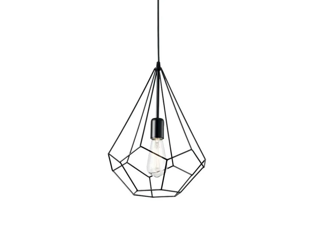 Oblíbený Závěsné svítidlo Ideal Lux Ampolla-3 SP1 nero 148175 černé 30cm - IDEALLUX