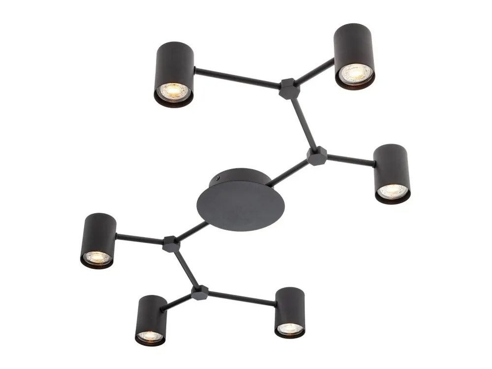Must-Have Černé stropní bodovky Smarter WEBB 01-4048, 6x GU10