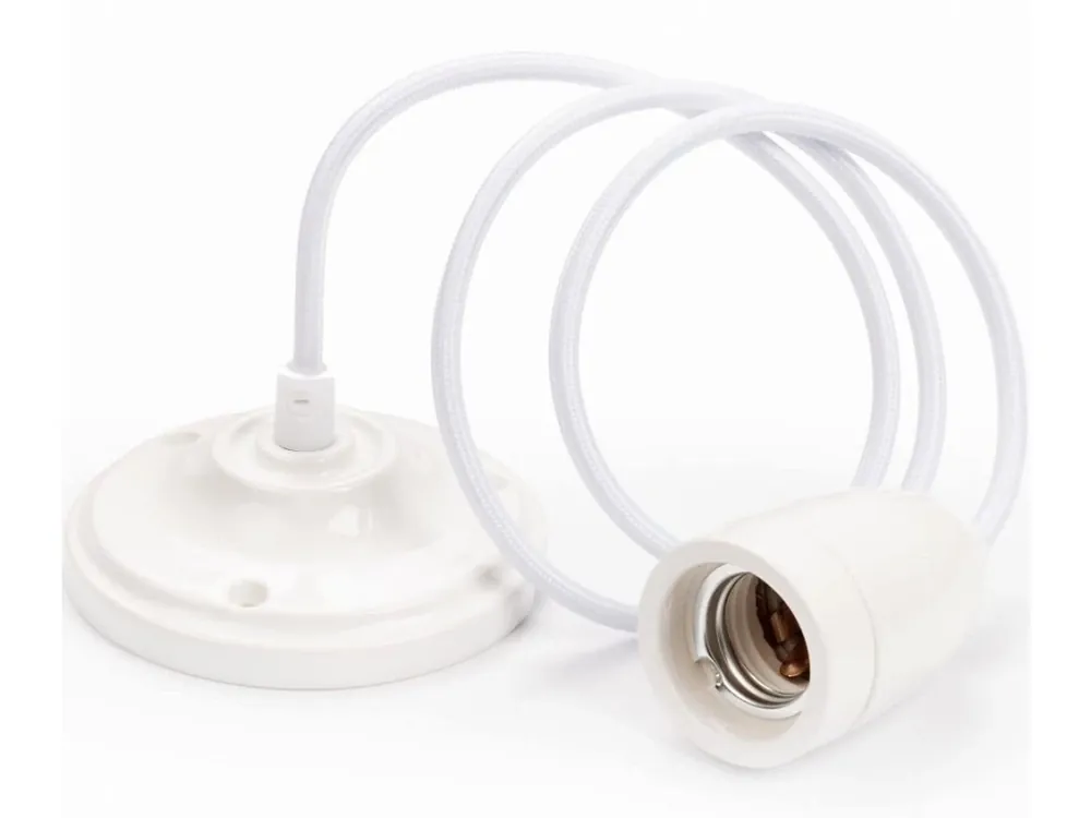 Ceramic - bílý závěsný kabel s objímkou E27/100 cm Nejlepší Cena