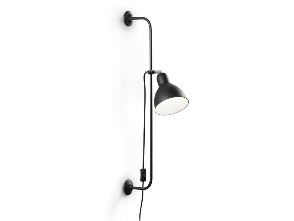 Značkový Černé nástěnné světlo s ramenem SHOWER/1x E27