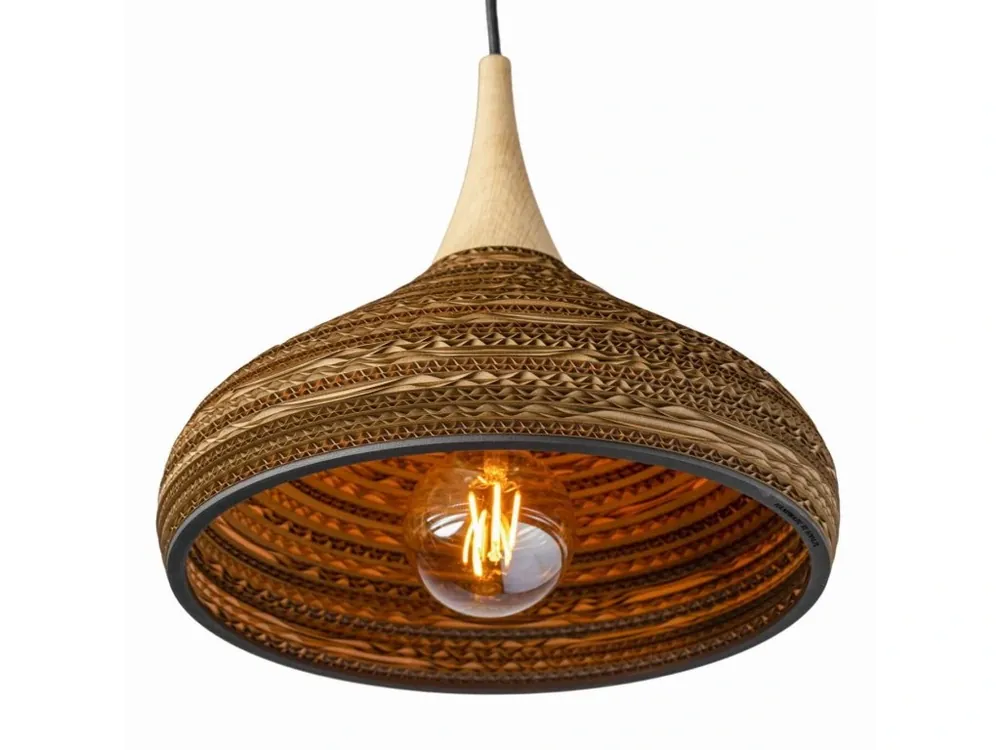 Oblíbený Papírový lustr Cardboard CONE M WOOD/31 cm/1x E27