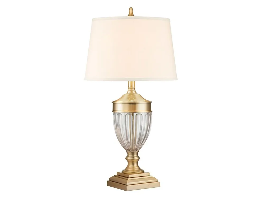 Víkendová Akce Quoizel DENISSON BB velká stolní lampa 80 cm/broušená mosaz/1xE27