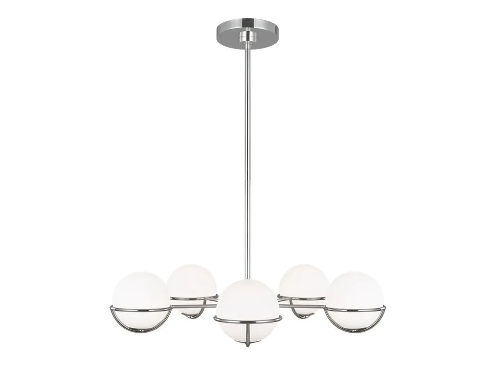 Moderní lustr do obýváku Elstead APOLLO 5 PN nikl/5xG9 Akční Nabídka