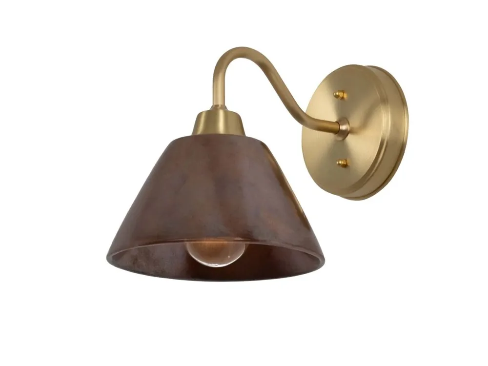 Výprodej Keramická nástěnná lampa MILO Copper/měděná barva/mosaz