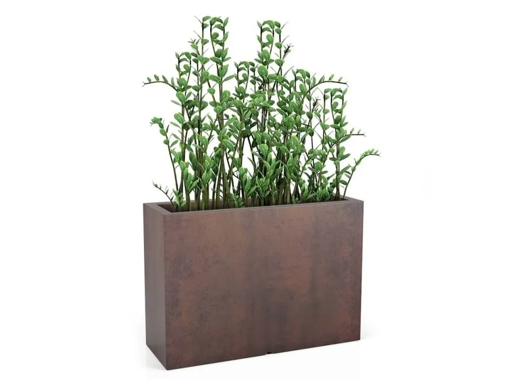 Super Cena Moderní hranatý květináč LONGERINO Corten