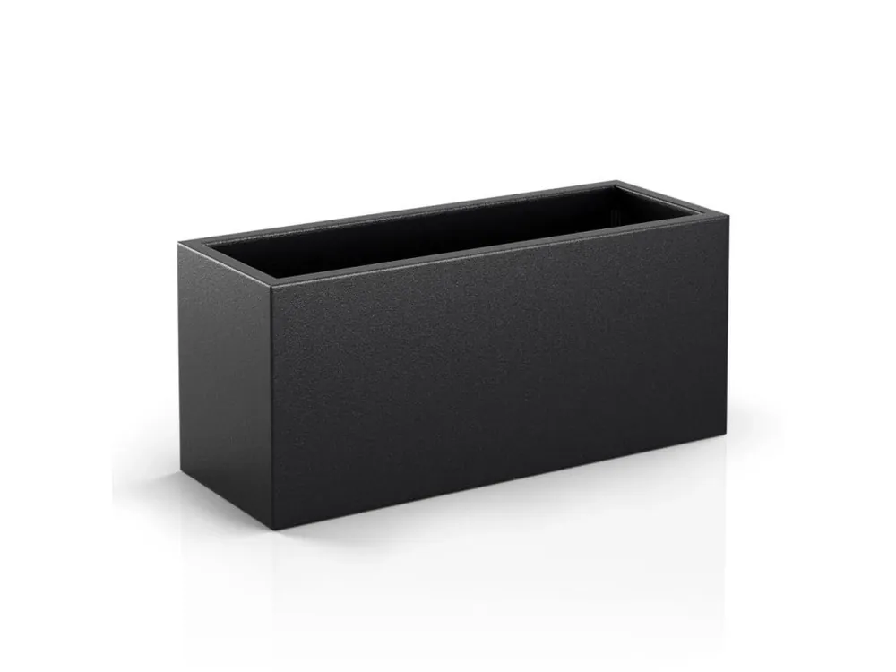 Velký plastový obal na květináče LONG SLIM/černý/80 cm Značkový