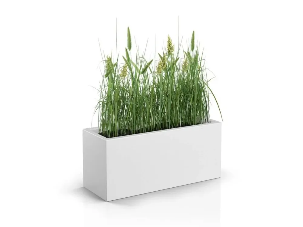 Rychlé Dodání Designový obal na květináče LONG SLIM/bílý/80 cm