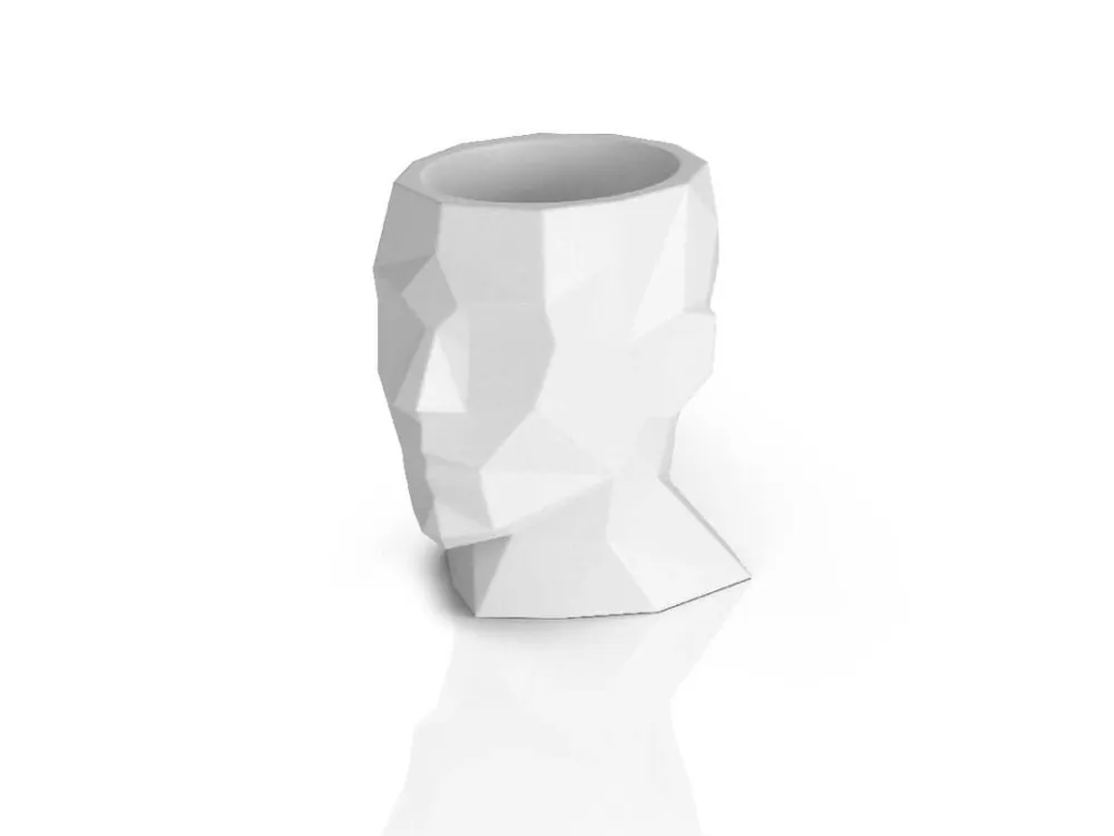 Novinka Bílý designový květináč ADONIS